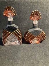 Bottles.ornate,glass,Vintage. Large X 2.good Condition. Purfume/spirits!