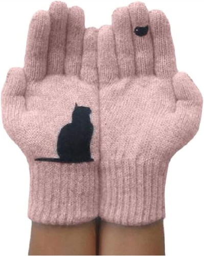 Cat fan cotton - gloves,,