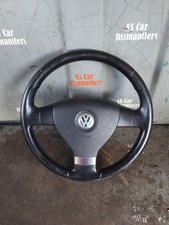 Volkswagen Golf Mk5 Leather Steering Wheel 1Q0419091F - DB4 #4