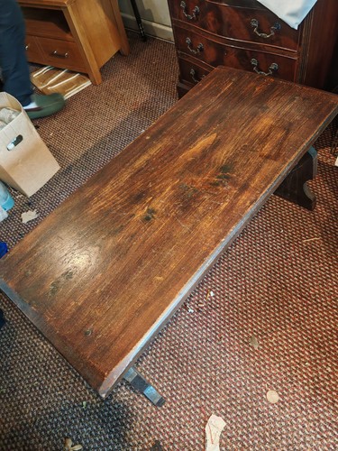 Antique oak coffee table - table, |