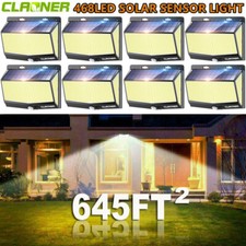 SUPER BRIGHT 468 LED Solar Wall Light Motion Sensor Outdoor Garden Security Lamp