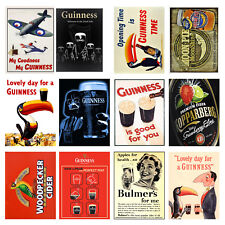 Cider, Guiness Retro Metal Signs/Plaques Man Cave, Cool Novelty Gift, Bar/ Pub