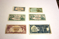 6x WW2 Japanese Occupation Money for Burma & Malaya