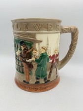 Large Royal Doulton OLIVER TWIST Tankard Charles Dickens Relief Decorated 15.5cm