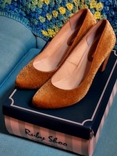 Gold "Suede" Ruby Shoo Unworn