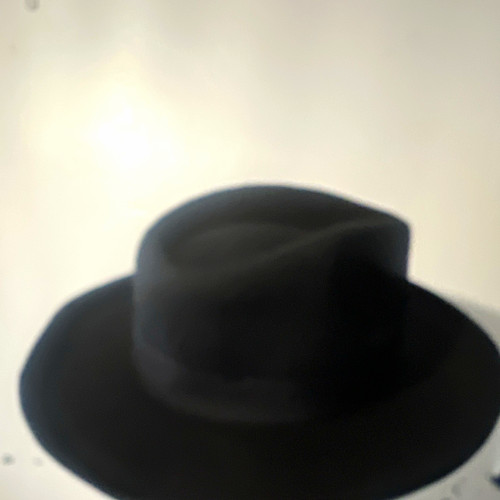 Women black felt fedora - black,