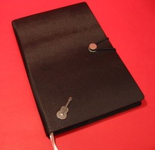 Guitar black note book - black,
