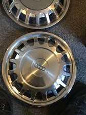 Vintage Audi Wheel Hub/trims Metal Chrome Rare 12 115/0 811601147 X 4