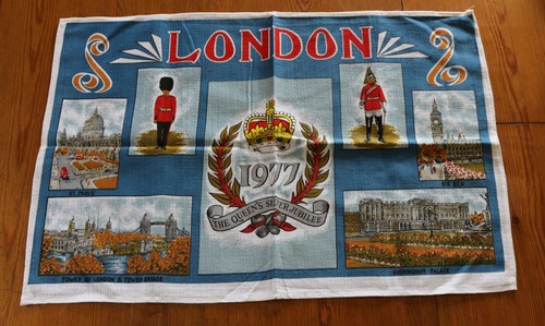 Vintage tea towel queen - tea,