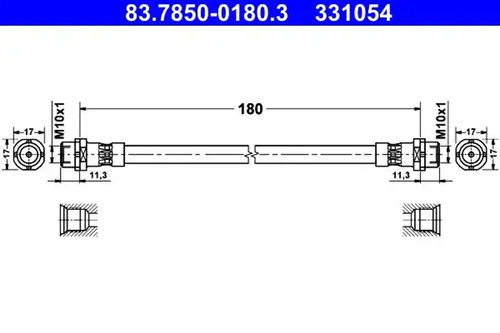 Flexible brake hose