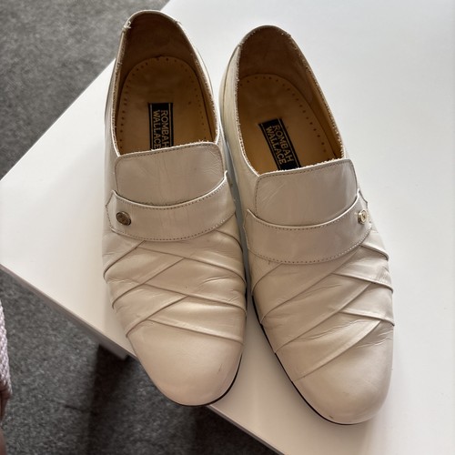 Mens cream leather slip - mens,