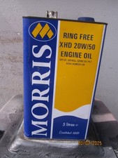 VINTAGE  MORRIS'S  SHREWSBURY,  20W-50  FREE RING XHD  MOTOR OIL, 5 LITRE CAN