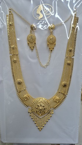 22k gold plated necklace - gold, with