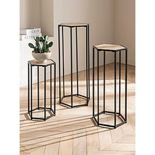 Natural Hexagonal Tables Set