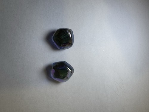 Vintage blue faceted glass - vintage,