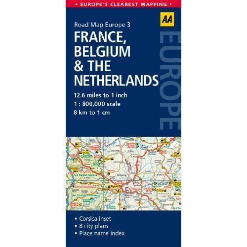 Road map france - map, belgium