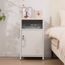 Night Table Lockable End Table