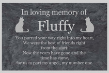 Personalised Welsh Slate Cat