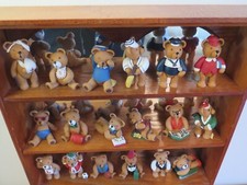 Vintage Miniature Teddy Bear collection with Case RARE! SUPERB condition