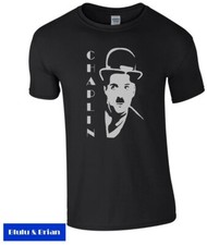 Charlie Chaplin homage T-shirt retro silent film comedy legend movie unisex