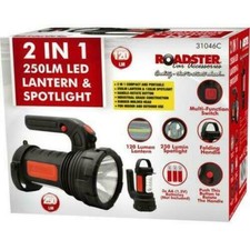 2 IN 1 LED TORCH & SPOTLIGHT 250LM WORK SECURITY LIGHT LANTERN ROTATING HANDLE