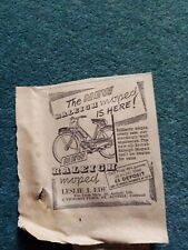 61-2 Ephemera 1958 advert Raleigh moped leslie j ede St austell