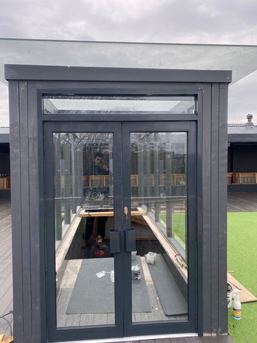 Aluminium double doors - double, &