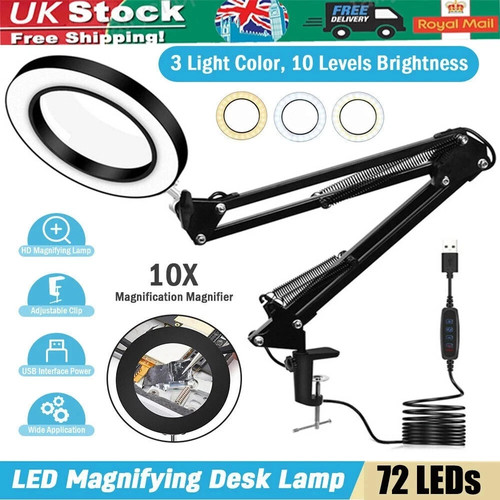 10x magnifying glass 72led - 10x,