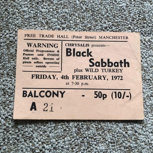 Black sabbath ticket - black,