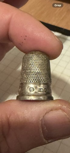 Silver thimble hallmarked - thimble,