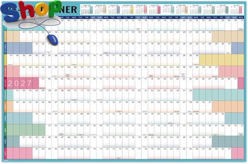 2026 2027 wall planner a1 - -,