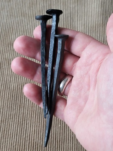 Hand forged iron nails - iron,
