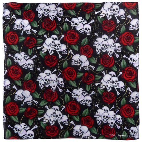 Skulls and roses - and, cotton