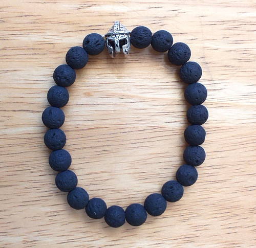 Volcanic lava mala bracelet - volcanic,