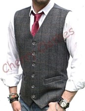 MENS WOOL BLEND TWEED GREY