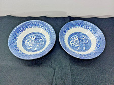 Pair of Barratts of Staffordshire Old Willow Pattern Cereal Bowls