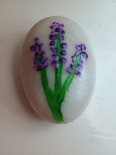 Hand painted pebble stone - hand,
