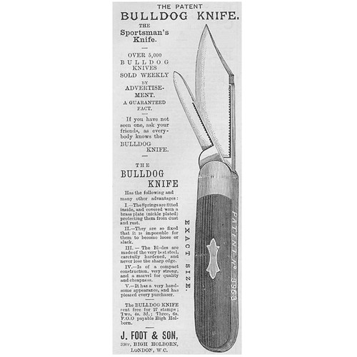 The patent bulldog - patent, knife