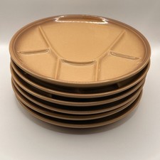 Vintage Fondue Serving Plates Segmented Also Perfect Tapas, Nibbles, Sushi X6