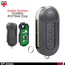 3 Button Remote Car Key Fob 433Mhz Delphi BSI For Fiat 500 Grande Punto Doblo