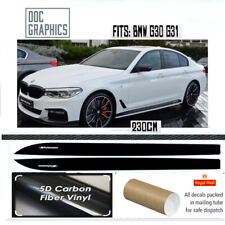 BMW G30 G31 5 Series M Performance Side Skirt Carbon Fibre Decals Stickers vinyl