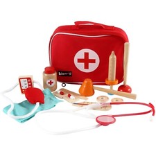 Wooden Doctors Playset 14pcs -