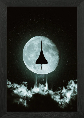 Concorde jet plane - concorde, framed