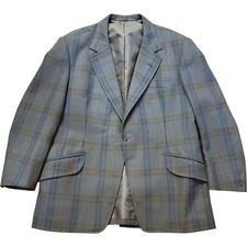 John G Hardy Alsport Wool Blazer Checkered Jacket Size 44R
