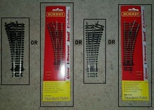 OO gauge Hornby R8072 left / R8073 right hand nickel silver points track turnout