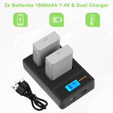 2x LP-E5 Battery+Dual Charger