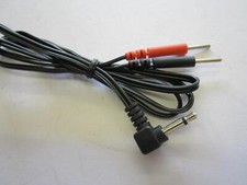Electrode Lead Wire Cable Male Plug 3.5mm with 2.0mm Pin for TENS Pad Connection