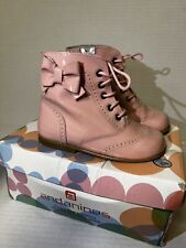 Pink Andanines Girls Spanish Style Boots Shoes Size Uk 7 EU 24 Romany