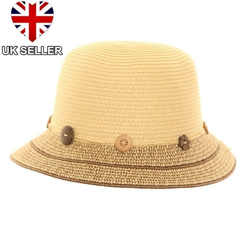 Ladies cloche sun hat - , button