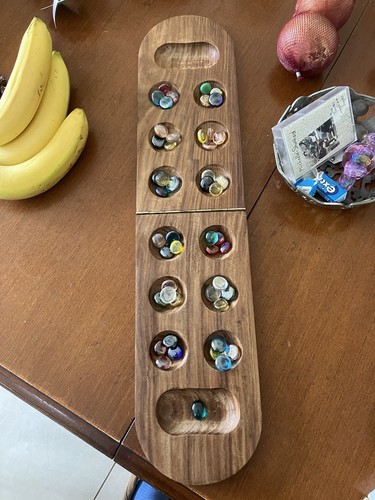 Vintage wooden mancala board - vintage,